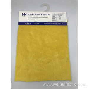 Knitted Velvet Fabric Width 160cm 100T Yellow Fabrics